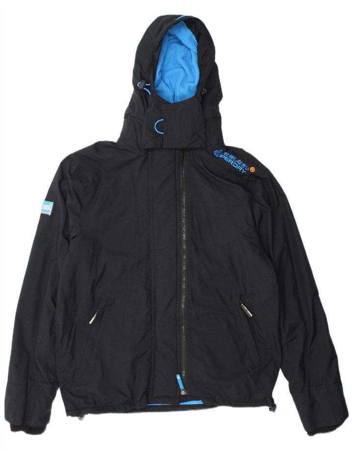 Superdry Γυναικείο τζάκετ αντιανεμικό γραφικό UK 16 μεγάλο μαύρο