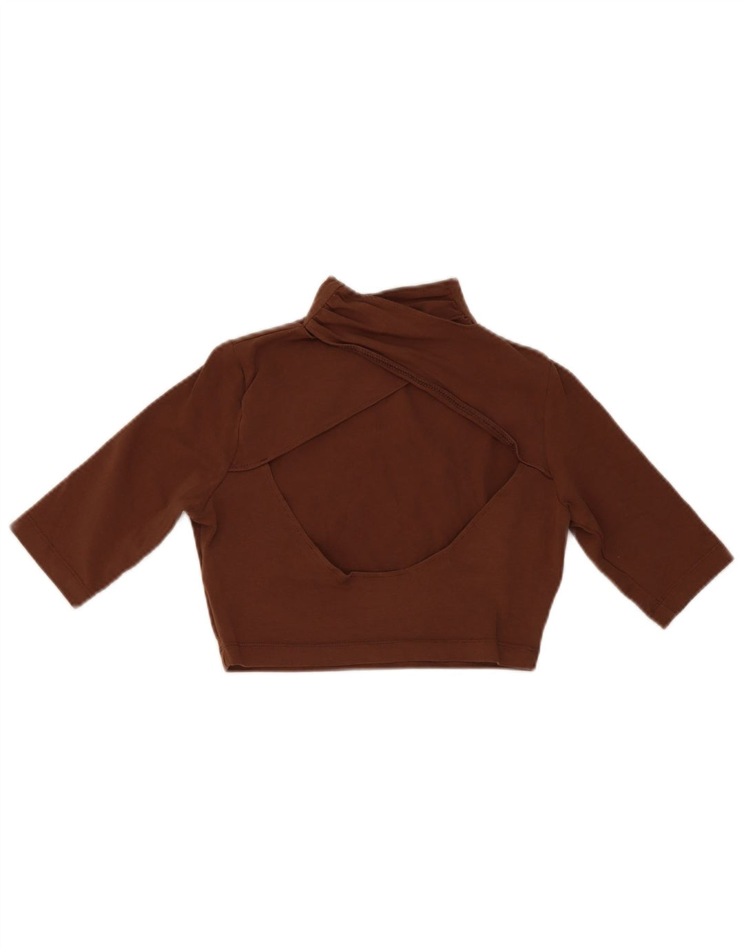 Puma Γυναικείο Crop Top UK 10 Small Brown Βαμβακερό