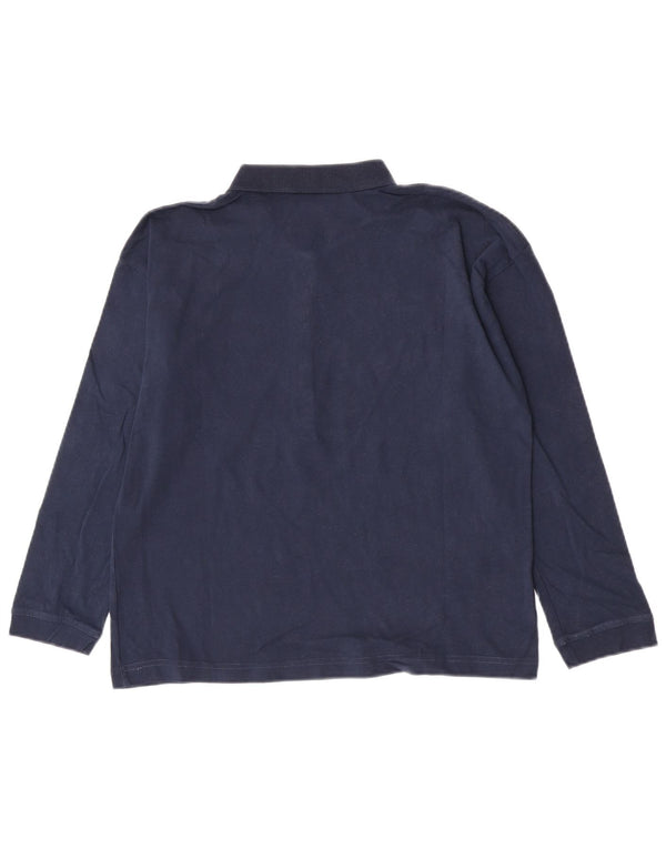 Crew Clothing Γυναικείο μακρυμάνικο μπλουζάκι πόλο UK 12 Medium Navy Blue