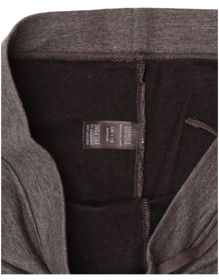 Marks & Spencer Γυναικεία φόρμα παντελόνια UK 16 Large Grey Cotton