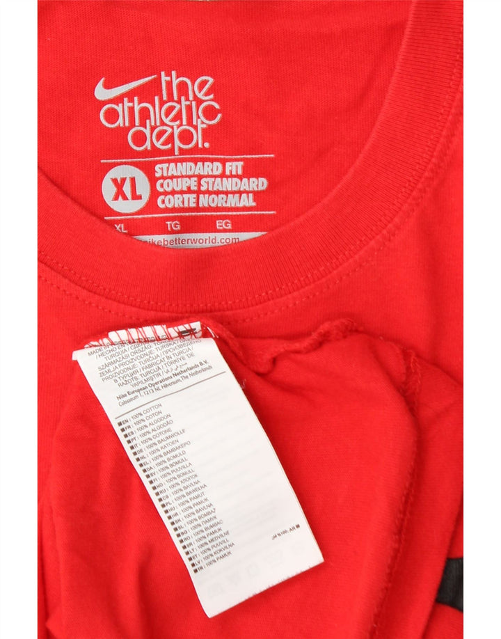 Μπλουζάκι NIKE Ανδρικό Coupe Standard Fit Graphic Μπλουζάκι XL Κόκκινο βαμβακερό