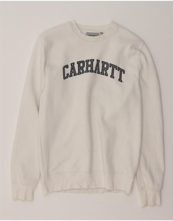 CARHARTT Ανδρικό γραφικό φούτερ Jumper XS Λευκό βαμβακερό