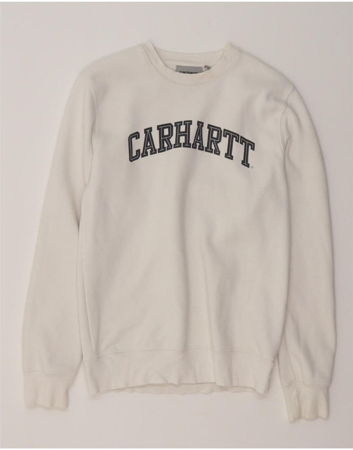 CARHARTT Ανδρικό γραφικό φούτερ Jumper XS Λευκό βαμβακερό