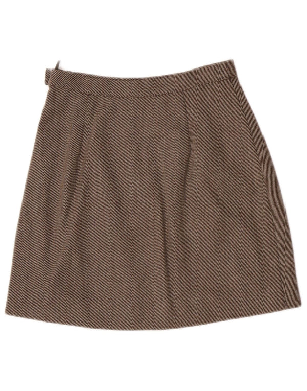 Max & Co. Γυναικεία φούστα A-Line UK 10 Small W26 Brown Pinstripe Virgin Wool