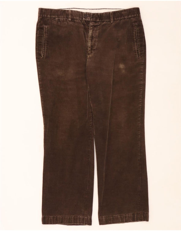 Zara Ανδρικό ίσιο κοτλέ παντελόνι EU 46 XL W36 L29 καφέ πολυεστέρας