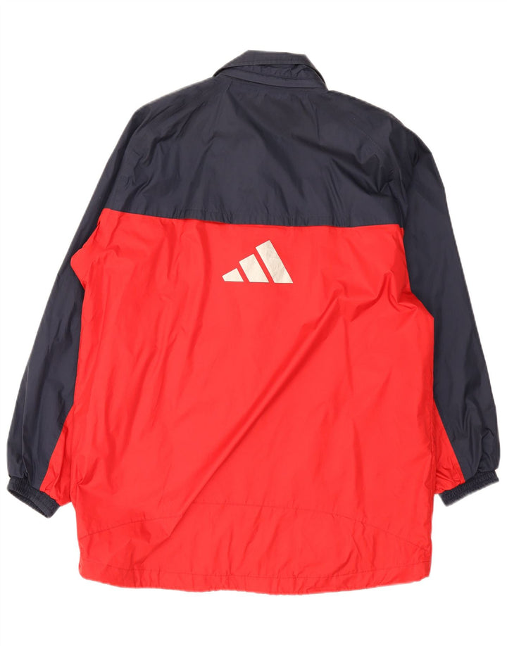 Adidas Boys Raincoat 15-16 Years Navy Blue Colorblock Polychlorid