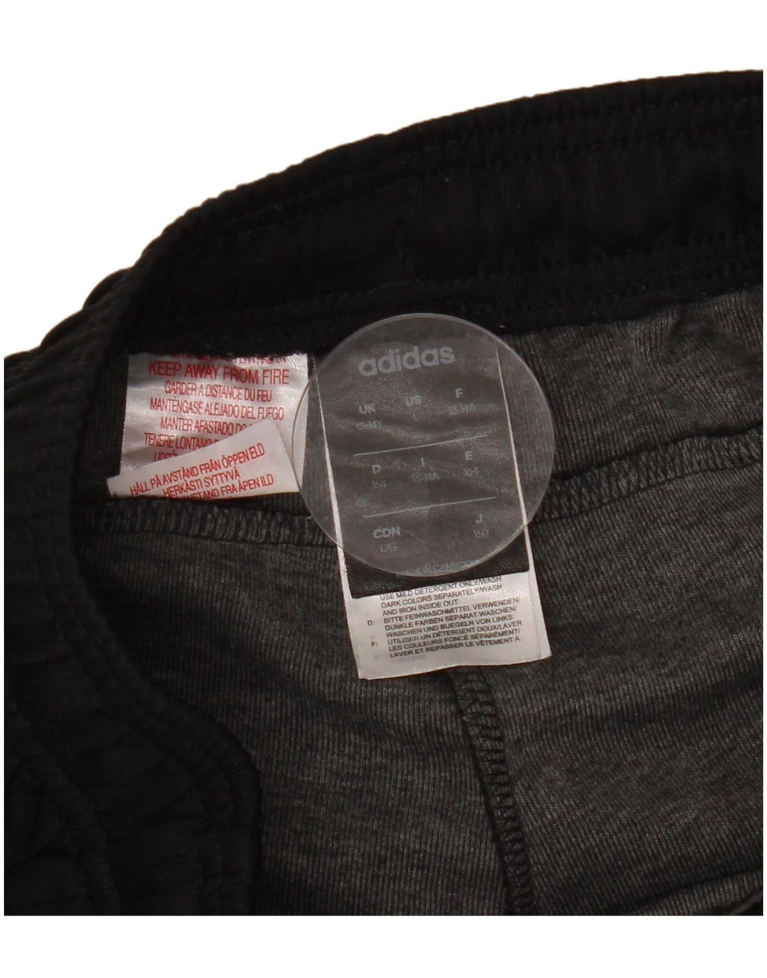 Adidas Boys Tracksuit Trousers Joggers 13-14 Years Black Polyester