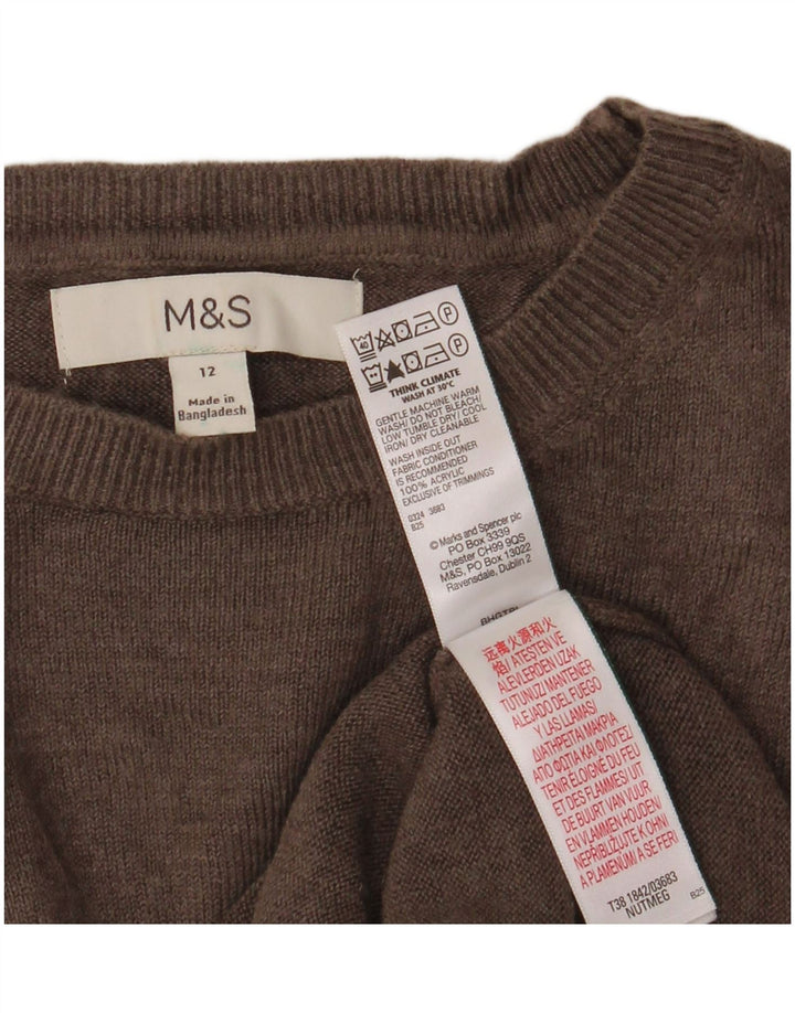 Marks & Spencer Γυναικείο πουλόβερ με λαιμόκαυστο UK 12 Ακρυλικό μεσαίο γκρι