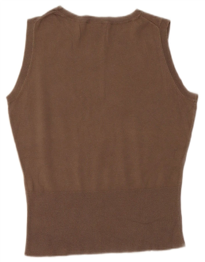 Γυναικείο γιλέκο Gap Tank Top UK 12 Βαμβακερό μεσαίο καφέ