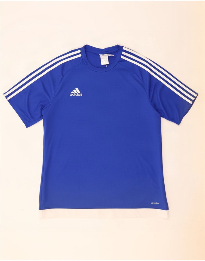 Ανδρικό T-Shirt Adidas Climalite Top Large Blue Colourblock