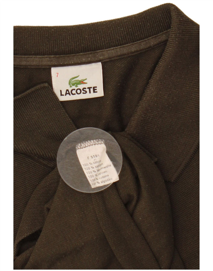 Ανδρικό μπλουζάκι πόλο LACOSTE 7 2XL Χακί βαμβακερό