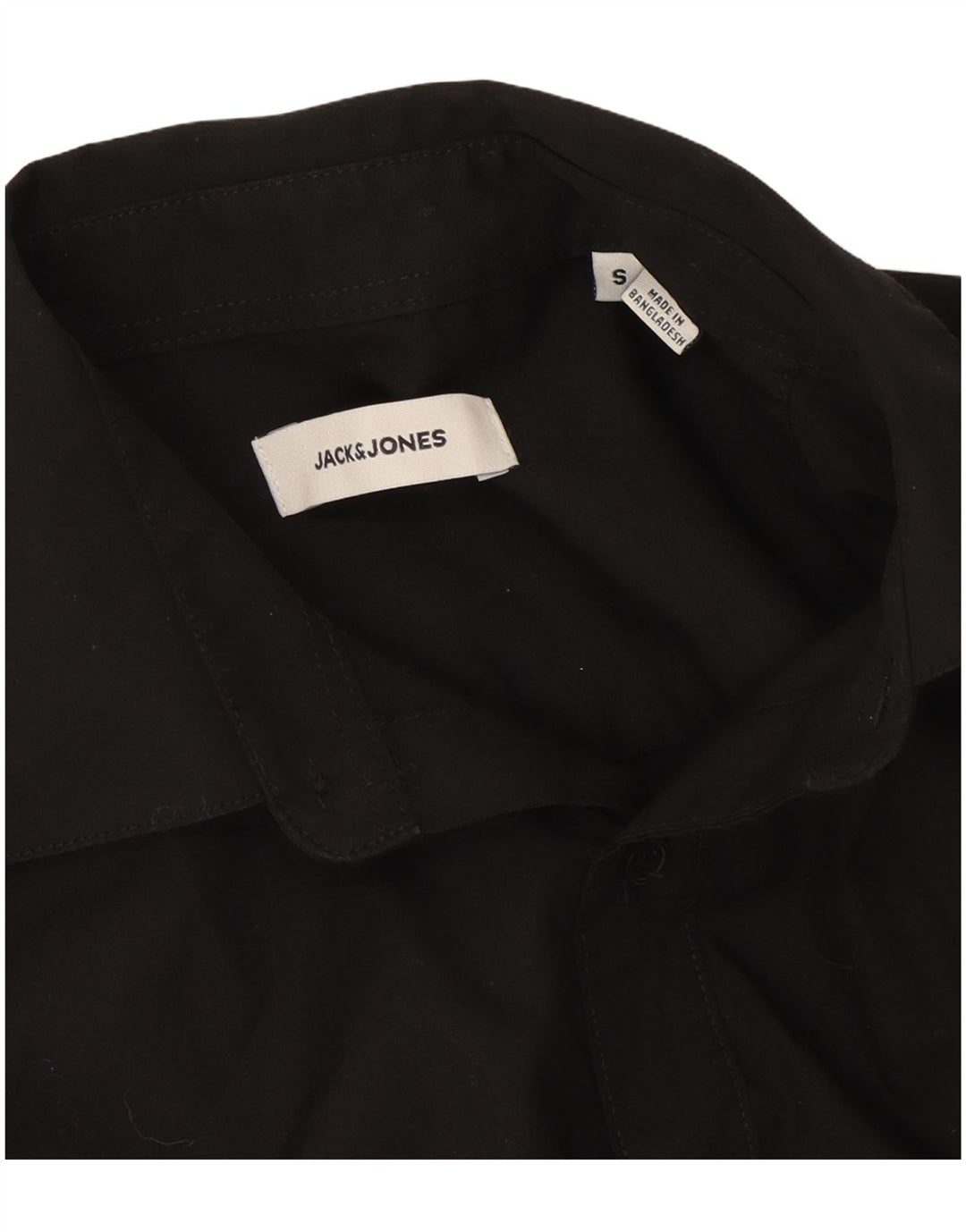 Ανδρικό πουκάμισο Jack & Jones, μικρό μαύρο βαμβακερό