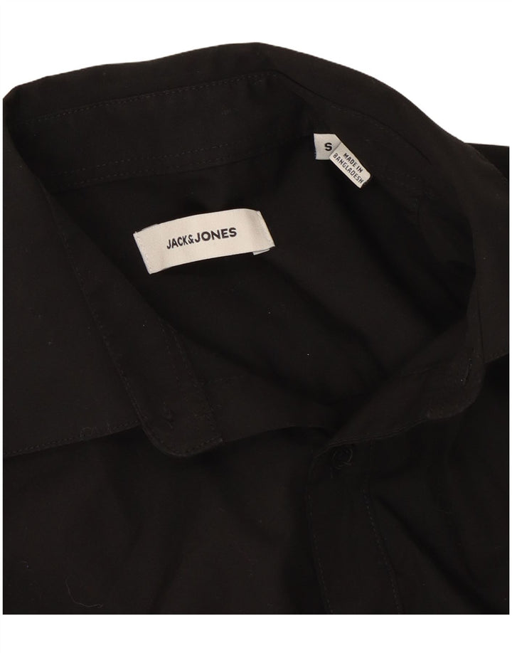 Ανδρικό πουκάμισο Jack & Jones, μικρό μαύρο βαμβακερό