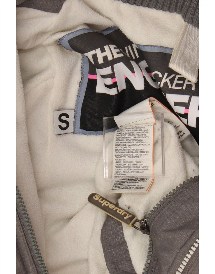 Superdry Γυναικείο Μπουφάν Windattacker Graphic Windbreaker UK 10 Small Grey