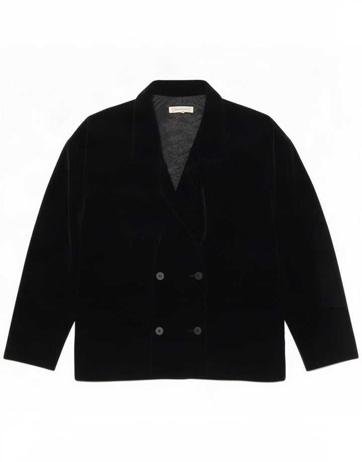 Deni-Cler Γυναικείο Velvet Double Breasted Blazer Jacket IT 42 Medium Black