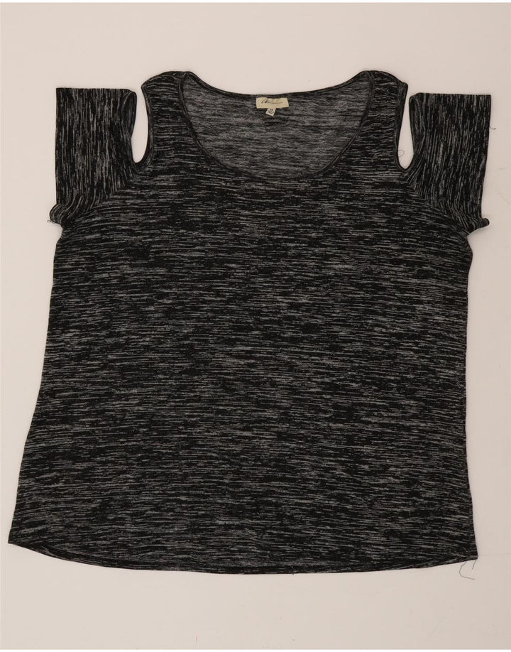 Marks & Spencer Γυναικεία μπλούζα Autograph Top UK 20 2XL Black Flecked