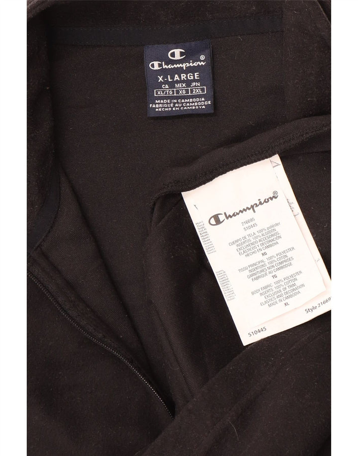 CHAMPION Ανδρικό φερμουάρ Fleece Jumper XL Μαύρο πολυεστέρα