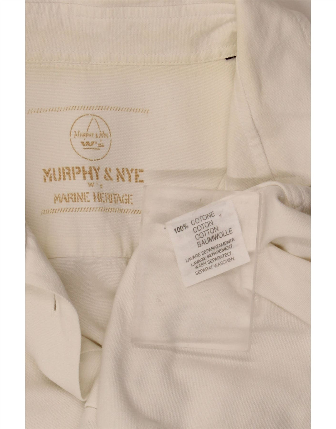 MURPHY & NYE Γυναικείο πουκάμισο Marine Heritage κοντομάνικο UK 14 Medium White