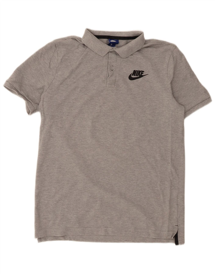 Ανδρικό μπλουζάκι πόλο Nike, μεσαίο γκρι βαμβακερό
