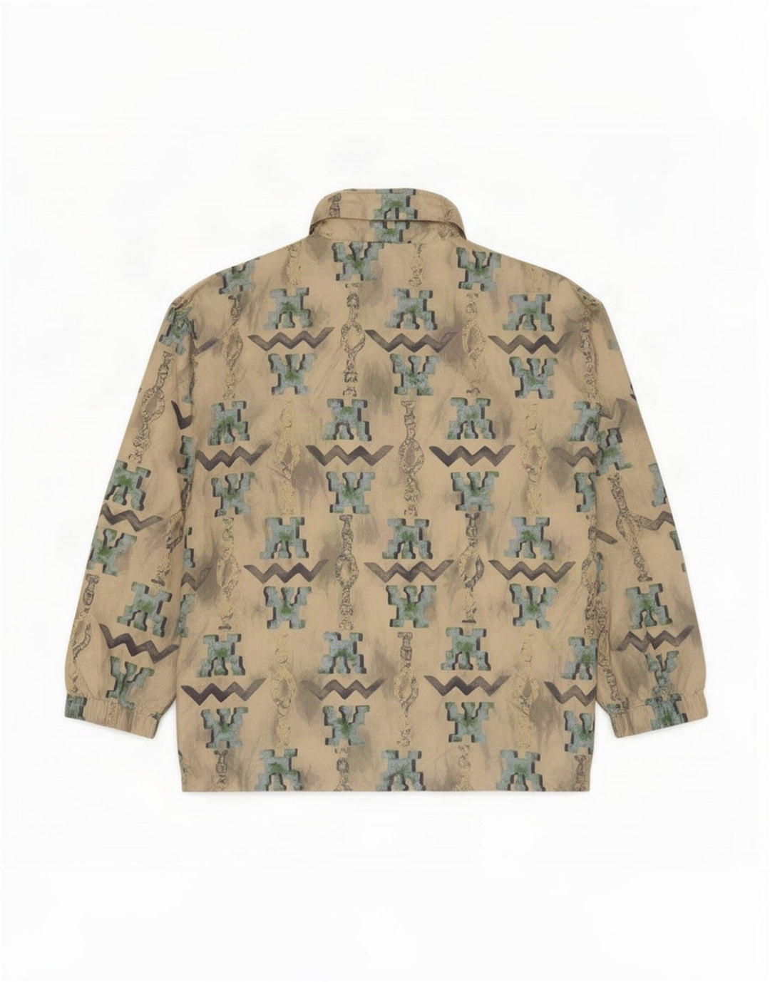 Exxtasy Ανδρικό Abstract Pattern Loose Fit Anorak Jacket UK 36 Small Off White
