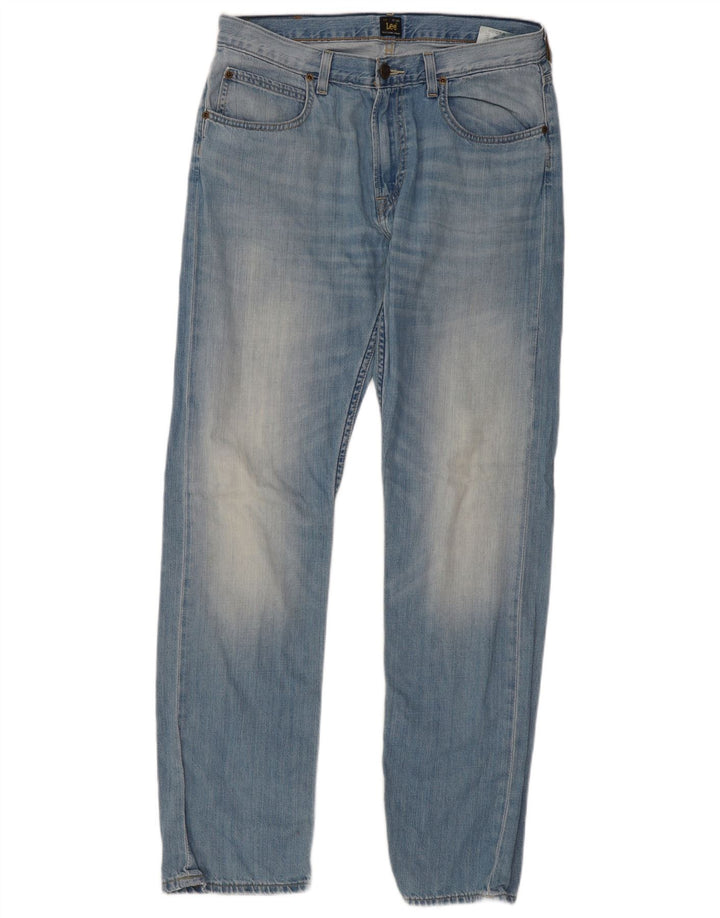 Lee Mens Blake Straight Jeans W34 L34 Blue Cotton