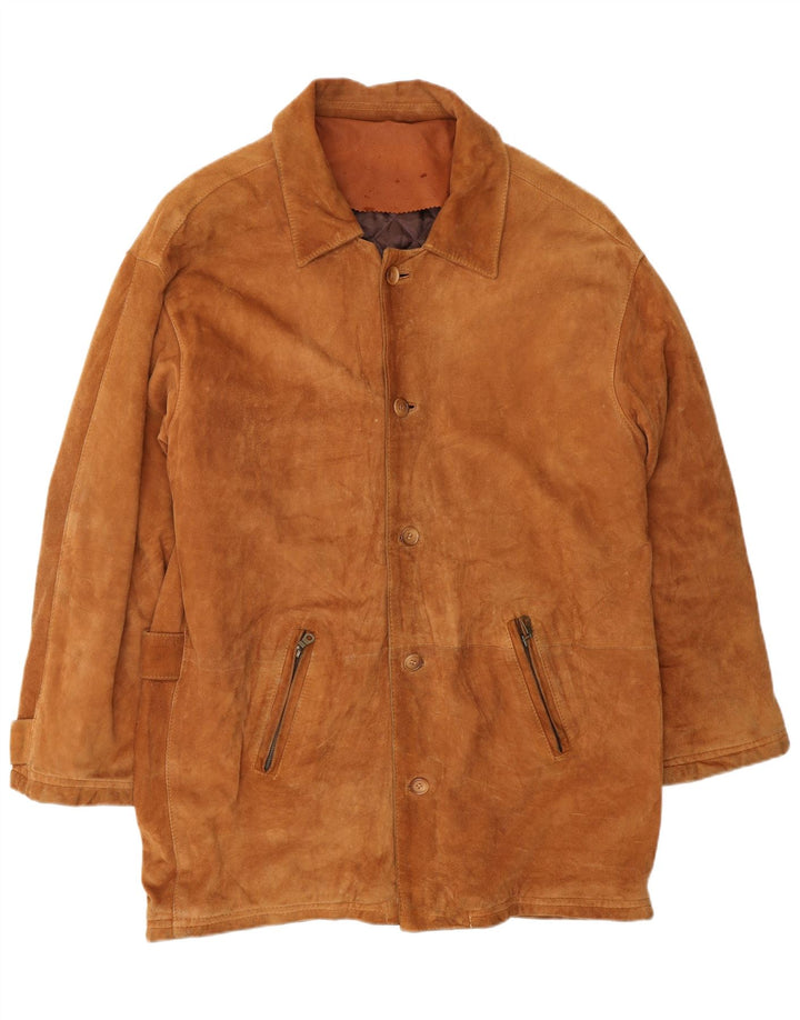 Ανδρικό Suede Jacket VINTAGE IT 52 XL Beige Leather