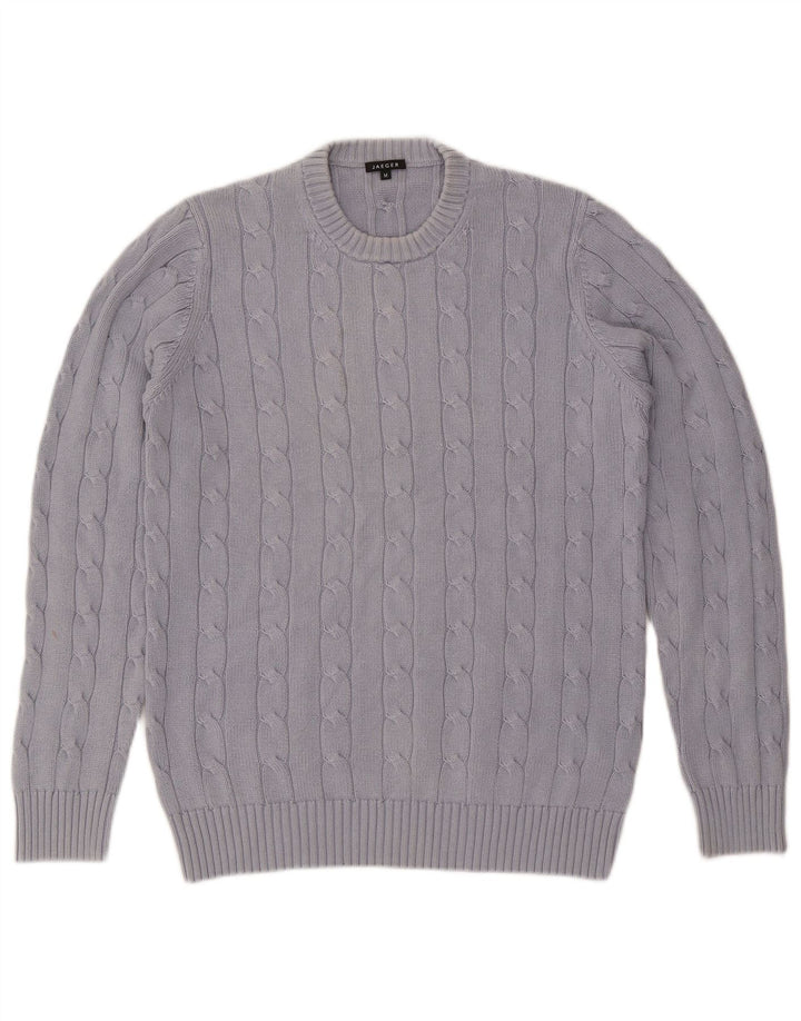 Ανδρικό πουλόβερ Jaeger Crew Neck Jumper Μεσαίο γκρι βαμβακερό