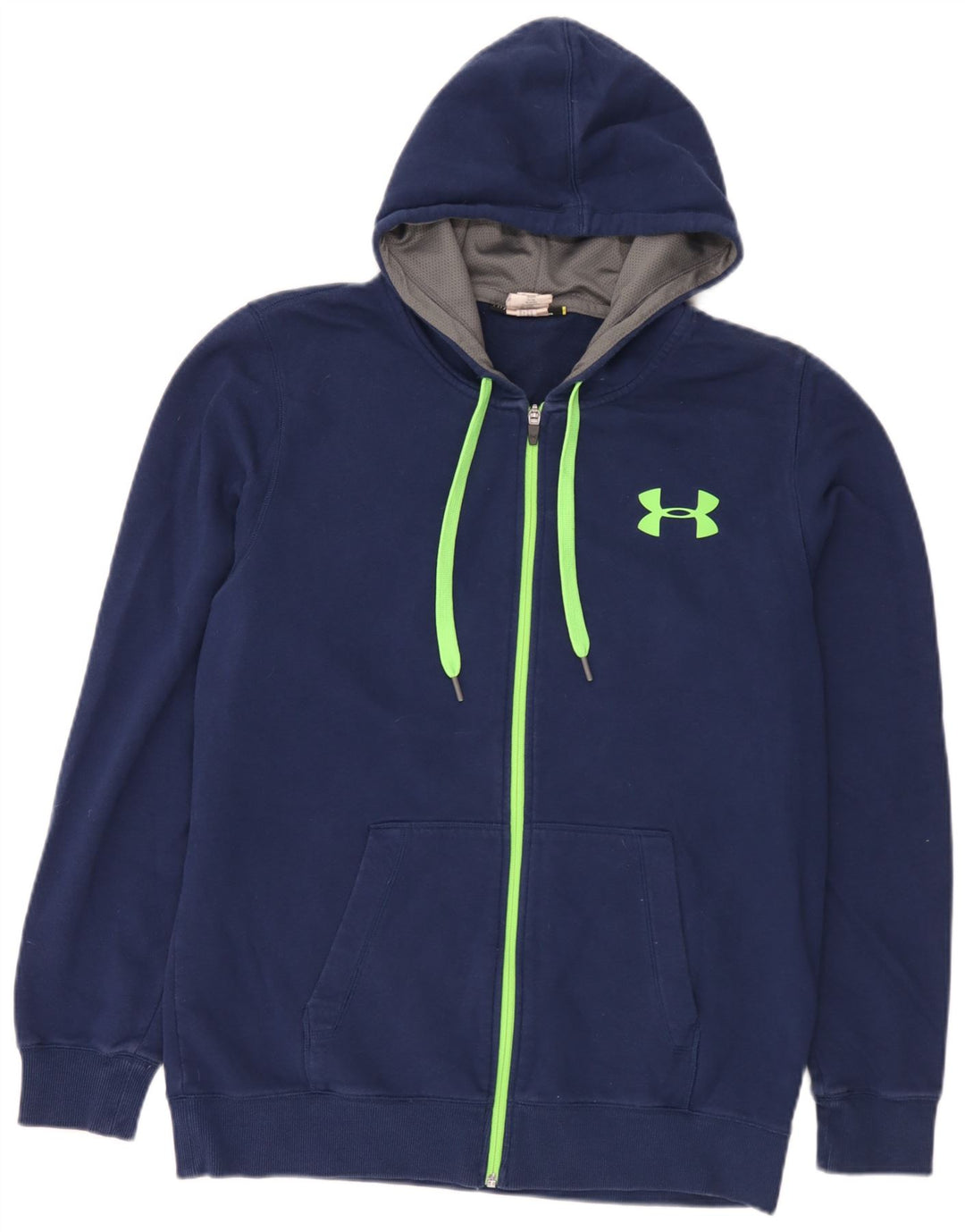 Under Armour Ανδρικό πουλόβερ με φερμουάρ με κουκούλα μεγάλο μπλε βαμβακερό