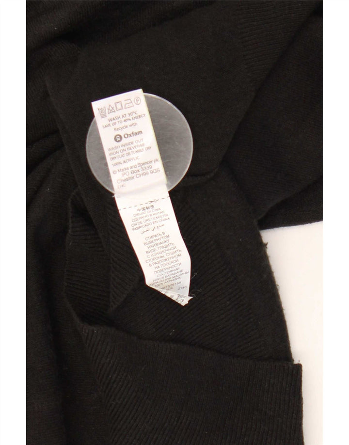 Ανδρικό πουλόβερ Marks & Spencer Blue Harbor με λαιμόκοψη με λαιμόκοψη, μικρό μαύρο ακρυλικό