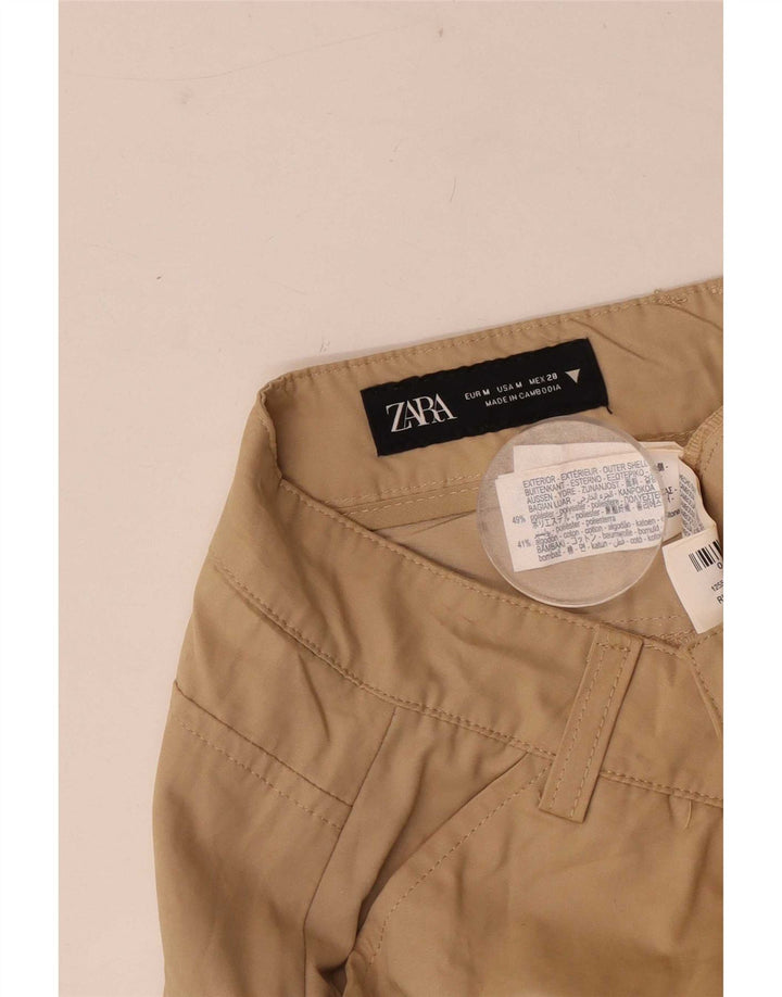 Zara Γυναικείο Σορτς Cargo Medium W28 Beige Polyester