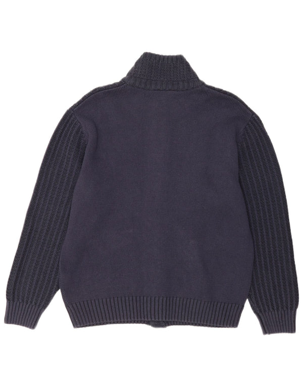 Ανδρική ζακέτα Vintage UK 40 Medium Navy Blue Cotton