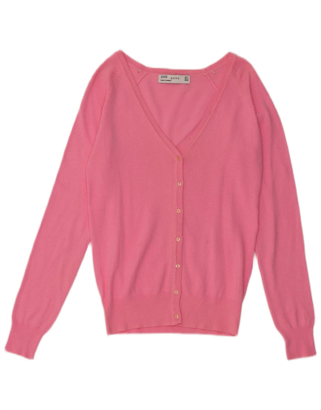 Zara Γυναικεία Ζακέτα UK 10 Small Pink