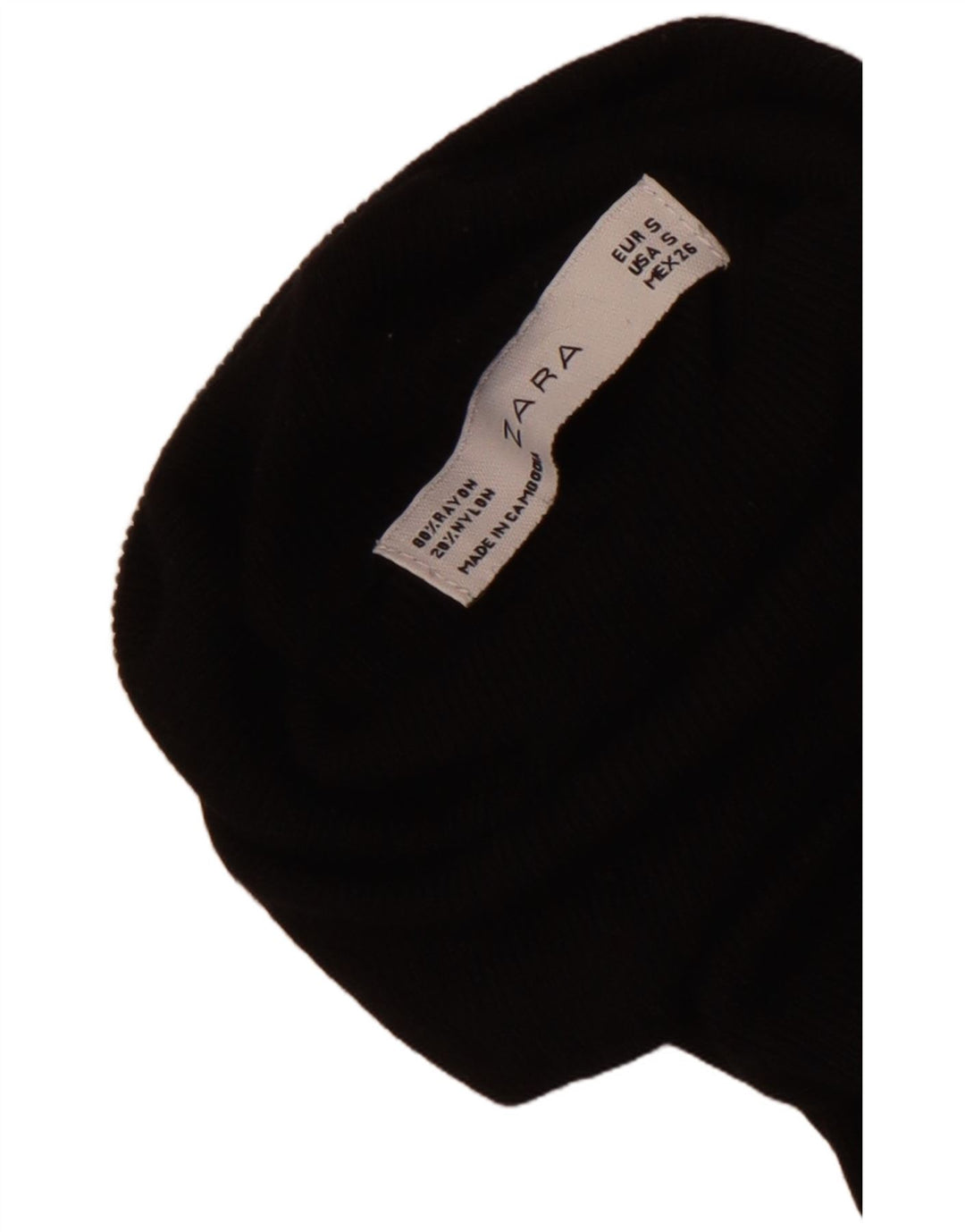 Γυναικείο μακρυμάνικο φόρεμα Zara UK 8 Small Black Rayon