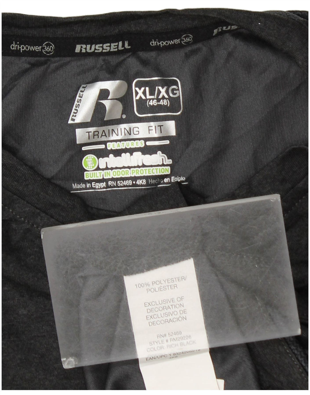 RUSSELL ATHLETIC Ανδρικό γιλέκο Dri-Power Top UK 46/48 XL Γκρι Πολυεστέρας