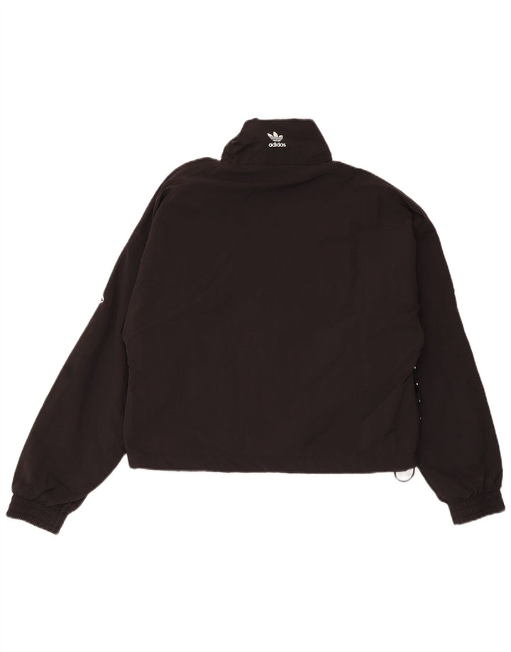 Γυναικεία αθλητική φόρμα γραφικών Adidas Top Jacket UK 8 Small Black Polyamide