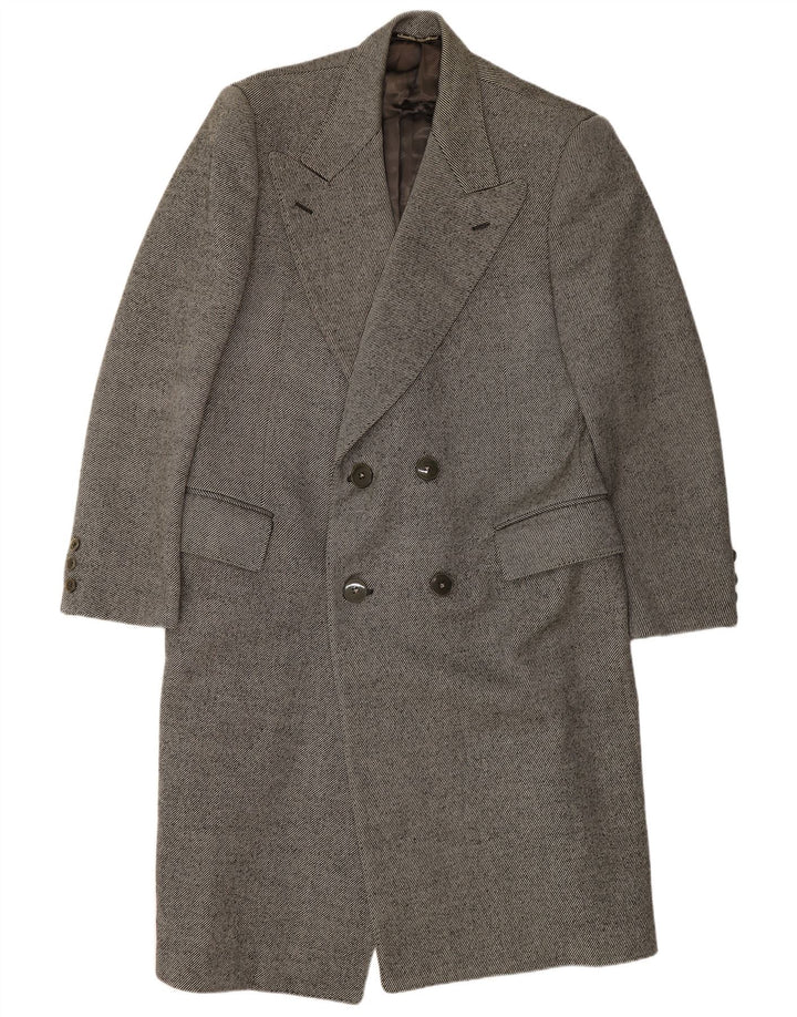 Ανδρικό παλτό Sidi με διπλό στήθος UK 38 Medium Grey Pinstripe