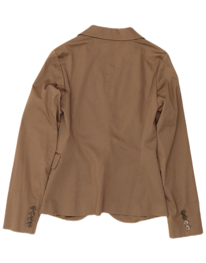 SISLEY Γυναικείο Μπουφάν Blazer με 2 Κουμπιά IT 38 XS Καφέ Βαμβακερό