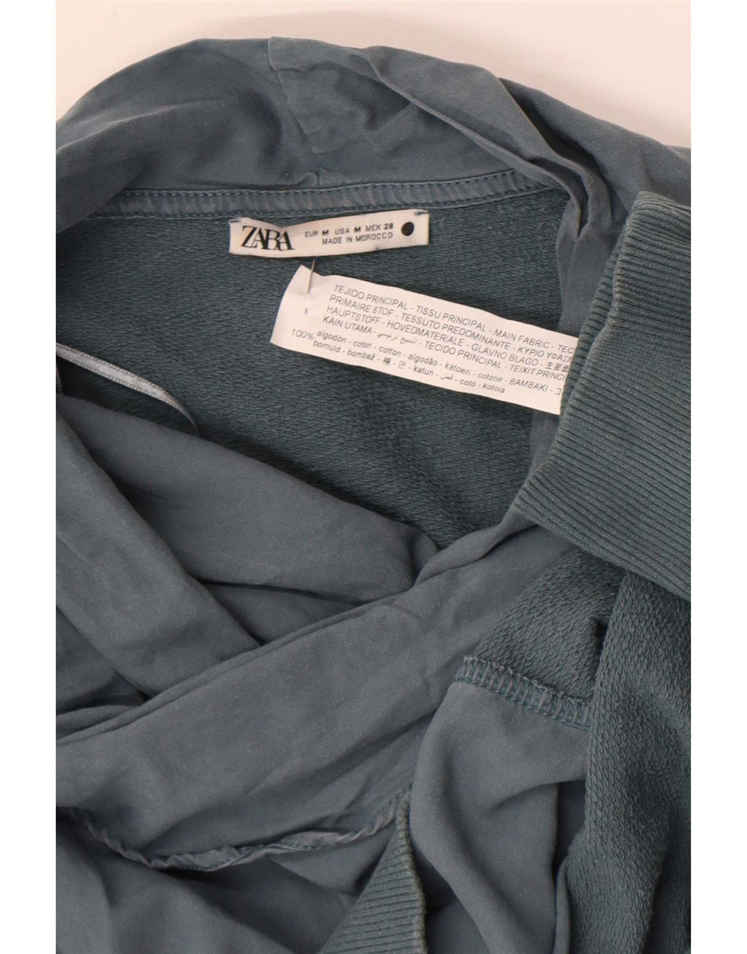 Zara Γυναικείο Φούτερ μεγάλου μεγέθους Jumper UK 14 Μεσαίο γκρι βαμβακερό