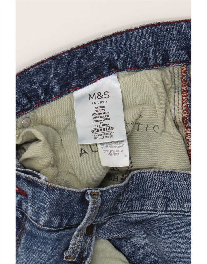Ανδρικό τζιν ίσιο Marks & Spencer W40 L29 Μπλε βαμβακερό