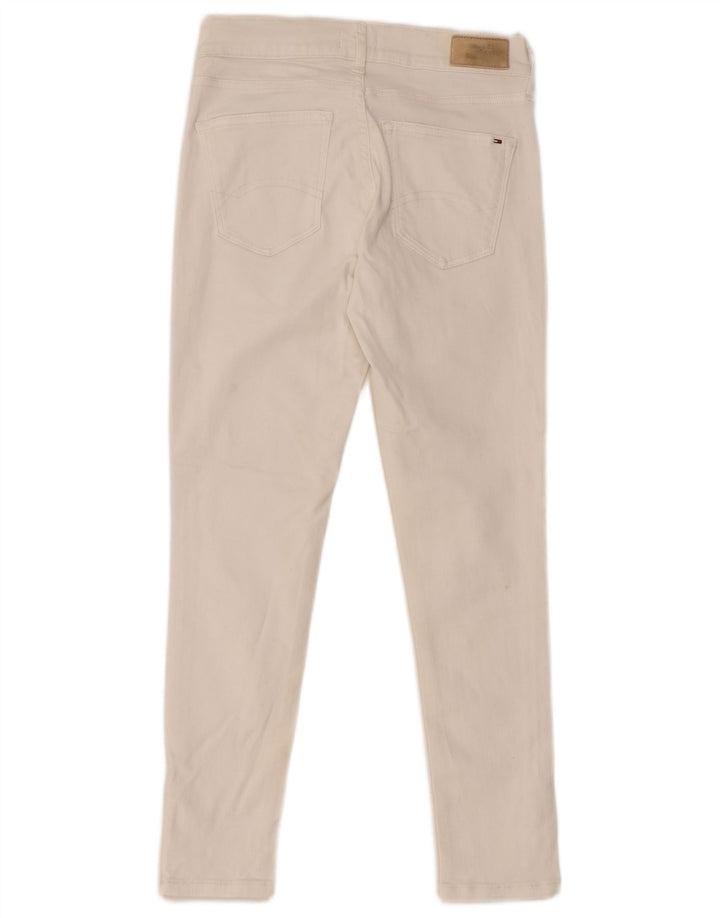 TOMMY HILFIGER Γυναικεία ψηλόμεσα στενά τζιν W25 L25 λευκό βαμβακερό