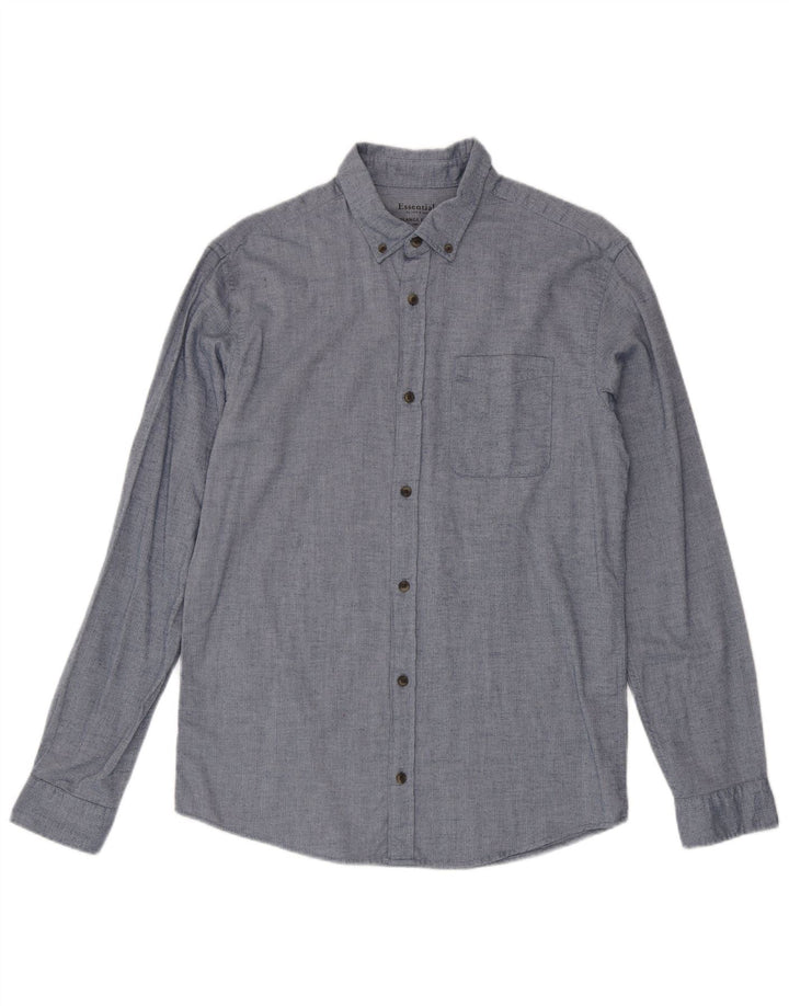 Jack & Jones Ανδρικό φανελένιο πουκάμισο μεγάλο μπλε βαμβακερό ψαροκόκκαλο