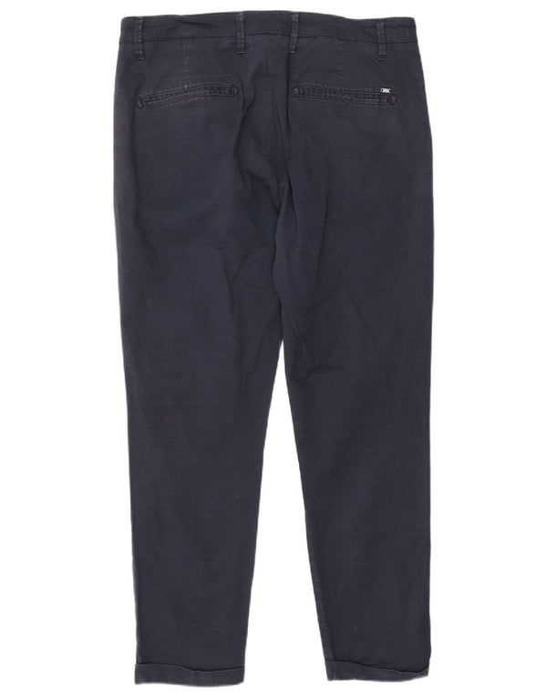 Liu Jo Mens Slim παντελόνι Chino IT 50 Large W34 L26 Navy Blue Cotton