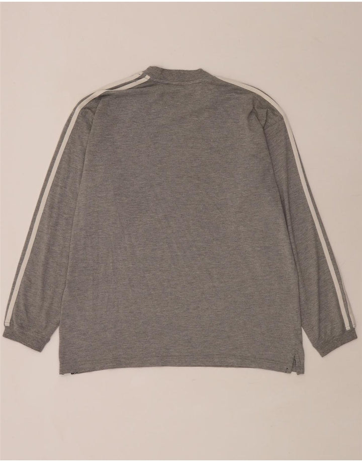 Ανδρικό τοπ Adidas μακρυμάνικο UK 38/40, μεσαίο γκρι βαμβάκι