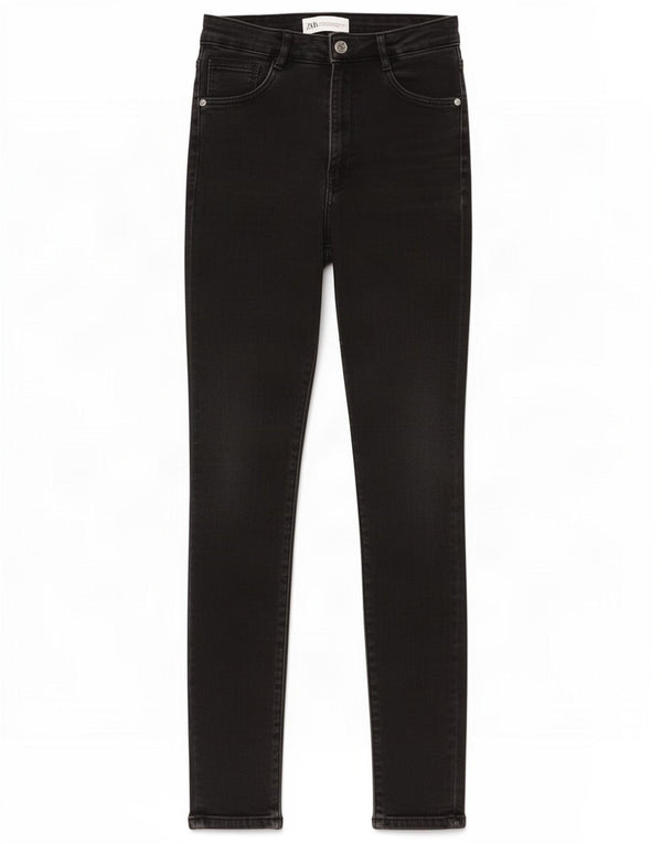 Zara Γυναικείο Skinny Jeans EU 36 XS W26 L27 Μαύρο βαμβακερό