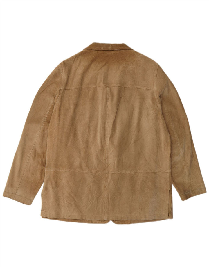 Vintage Γυναικείο Suede Jacket IT 42 Medium Beige Leather
