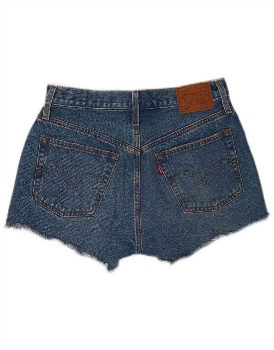 Levi's Womens 501 Distressed τζιν σορτς W27 μικρό μπλε βαμβακερό