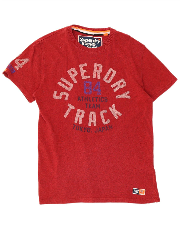 Ανδρικό γραφικό μπλουζάκι Superdry Top Μεσαίο κόκκινο βαμβακερό