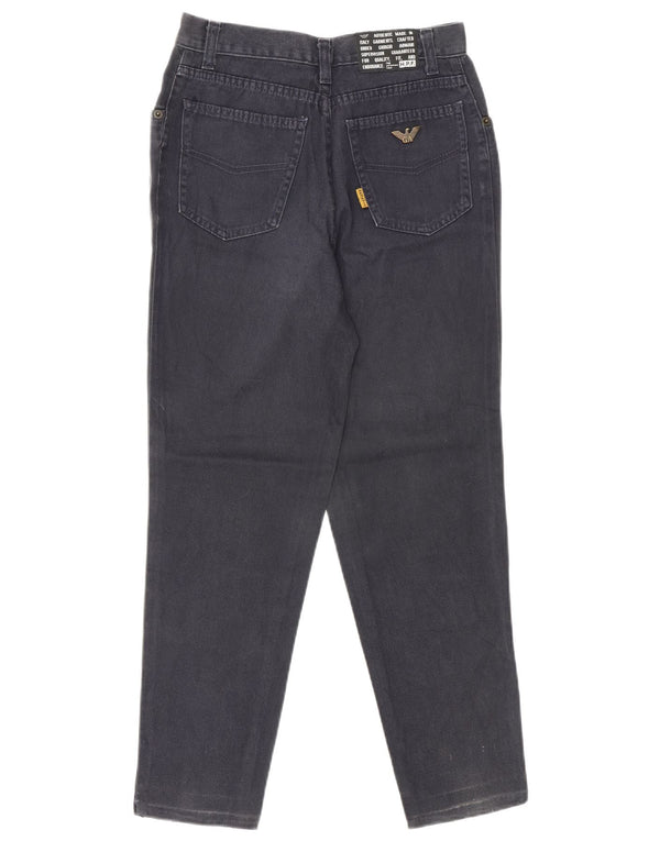 GIORGIO ARMANI Γυναικείο τζιν κωνικό IT 40 Small W27 L25 μαύρο βαμβακερό