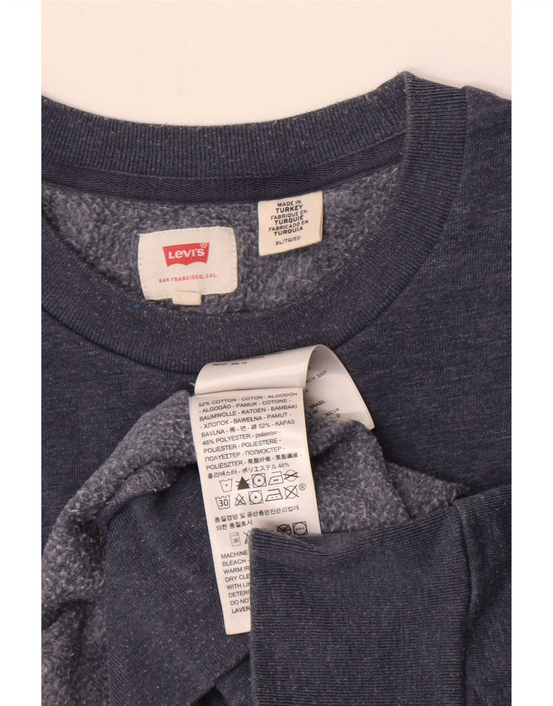 Ανδρικό γραφικό φούτερ Levi's Jumper XL Navy Blue Flecked Cotton