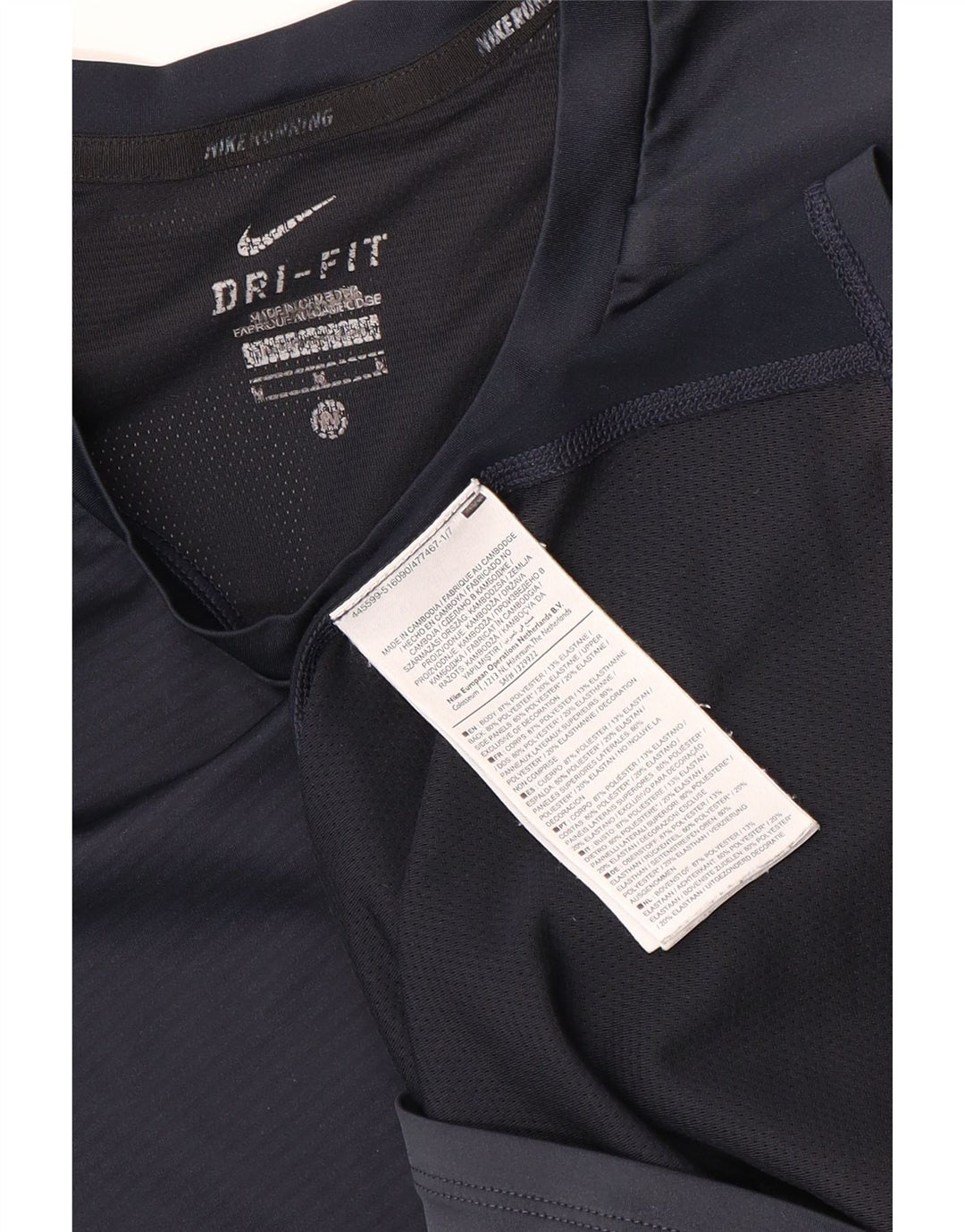 Γυναικείο μπλουζάκι Nike Dri Fit Top UK 14 Medium Navy Blue Colorblock